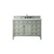 James Martin Vanities Brittany 48in Single Vanity, Sage Green w/ 3 CM Carrara Marble Top 650-V48-SGR-3CAR - alternate 1
